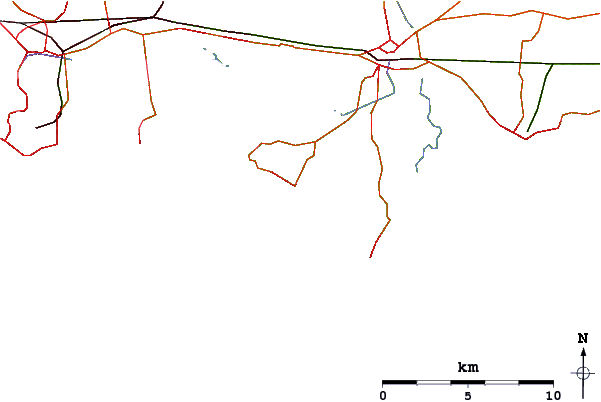 Strade e fiumi intorno Bracklesham