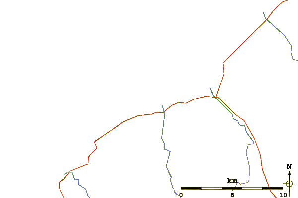 Strade e fiumi intorno Bragar (Lewis)