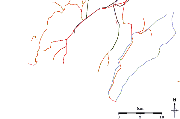 Strade e fiumi intorno Breaker Bay