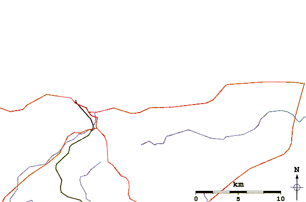 Strade e fiumi intorno Bretteville