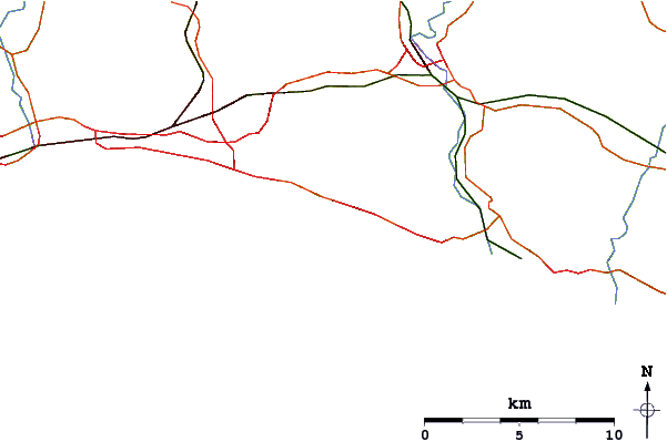 Strade e fiumi intorno Brighton