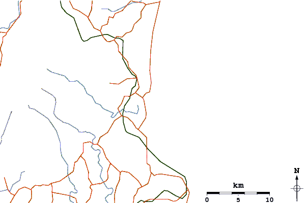 Strade e fiumi intorno Brunswick River