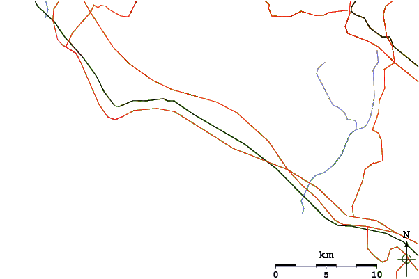 Strade e fiumi intorno Bunker
