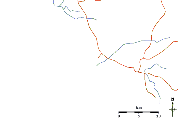 Strade e fiumi intorno Conil de la Frontera