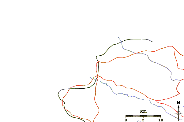 Strade e fiumi intorno Crash Boat