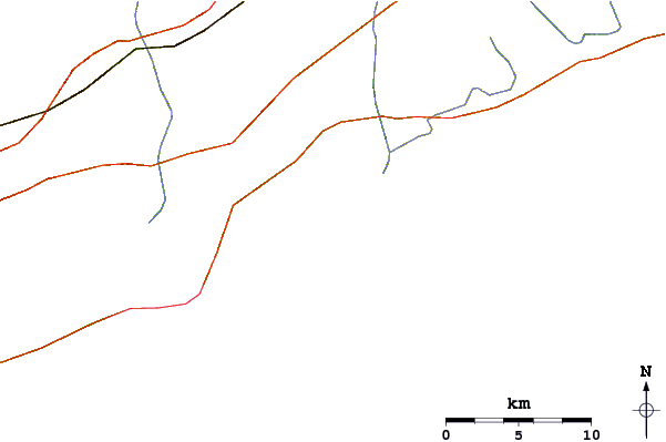 Strade e fiumi intorno Desembocadura de Garzon