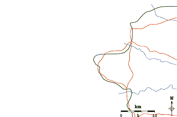 Strade e fiumi intorno Domes (Rincon)