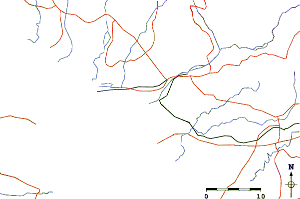 Strade e fiumi intorno Dona Ana