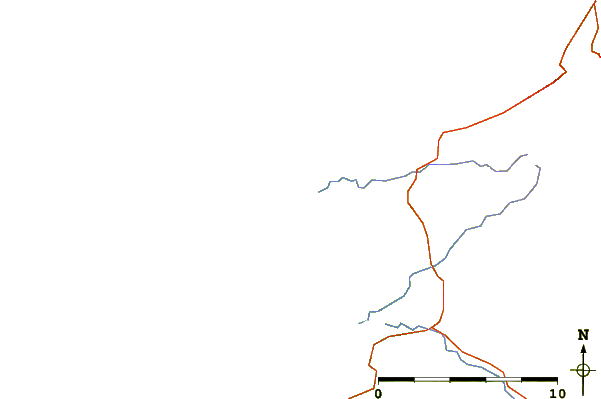 Strade e fiumi intorno Doolin Point