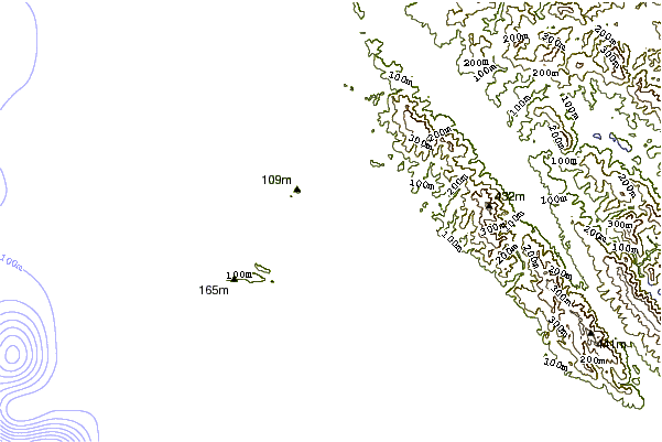 shoreline intorno Drakes Estero