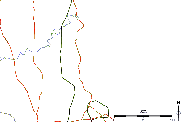 Strade e fiumi intorno Druridge Bay