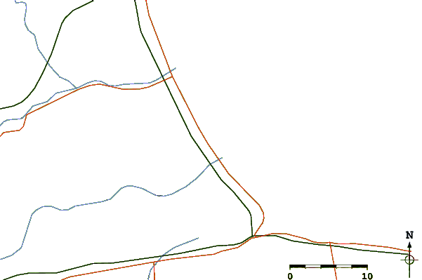 Strade e fiumi intorno El Peaje