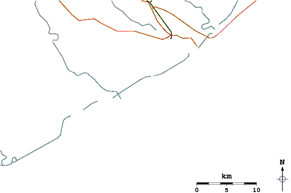 Strade e fiumi intorno Freeport Channel