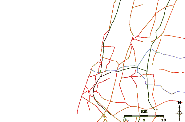 Strade e fiumi intorno Ha`Radar or Ha`Basiz
