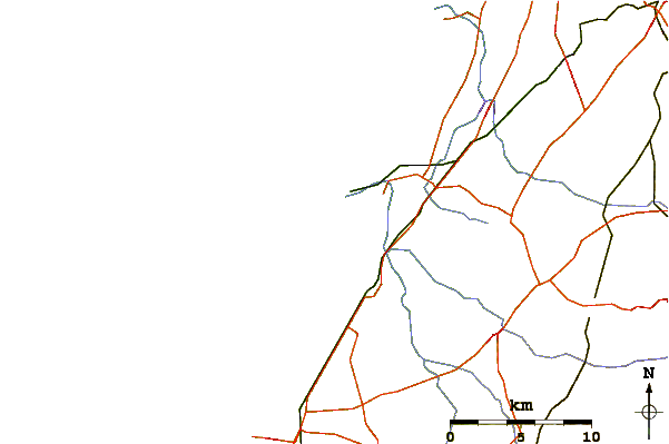 Strade e fiumi intorno Hakshtot (Ashdod)