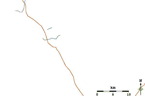 Strade e fiumi intorno Henderson Bay