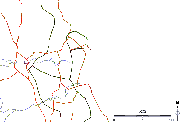 Strade e fiumi intorno Horse Head Reef
