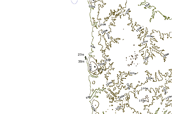 shoreline intorno Huzzawouie (Huzzas)