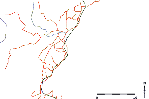 Strade e fiumi intorno Karitane Point