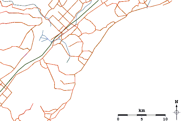 Strade e fiumi intorno Dunedin - Kuri Bush