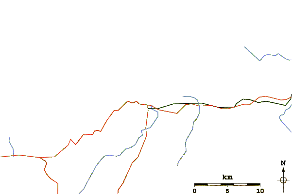 Strade e fiumi intorno La Droite du Fort