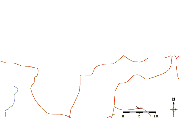 Strade e fiumi intorno La Esmeralda