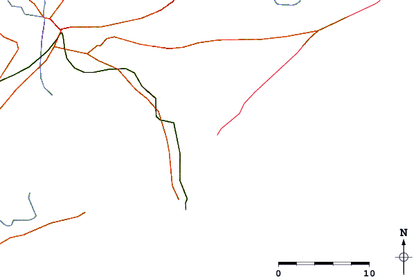 Strade e fiumi intorno La Izquierda de la Rocas