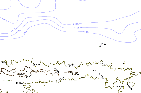 shoreline intorno La Punta de Las Caracas