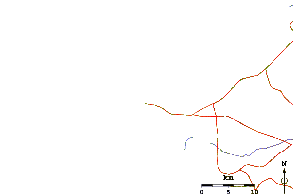 Strade e fiumi intorno La Puntilla