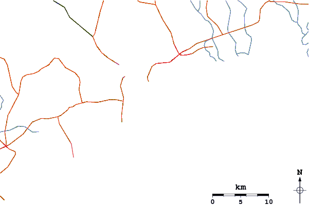 Strade e fiumi intorno Las Bovedas