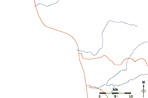 Strade e fiumi intorno Las Gaviotas