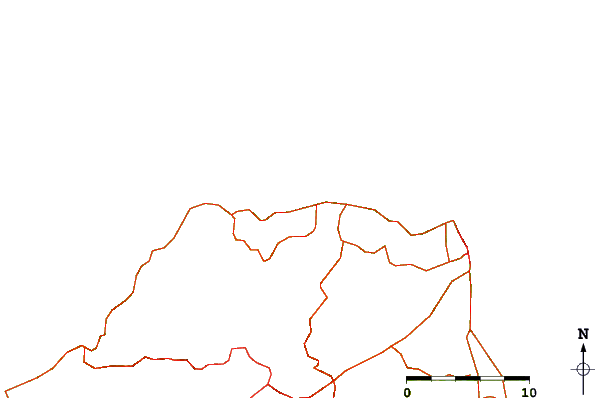 Strade e fiumi intorno Las Piscinas