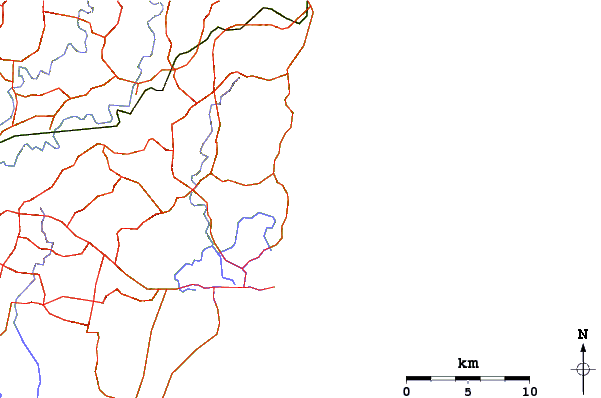 Strade e fiumi intorno Lennox Head