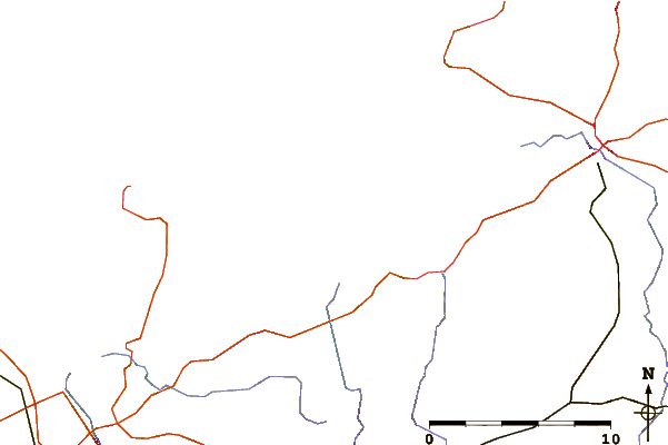 Strade e fiumi intorno La Plate