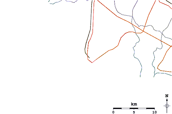 Strade e fiumi intorno Lido Garda (Anzio)