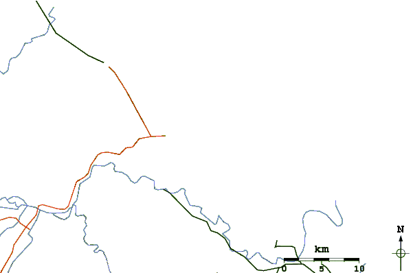 Strade e fiumi intorno Little Shoal
