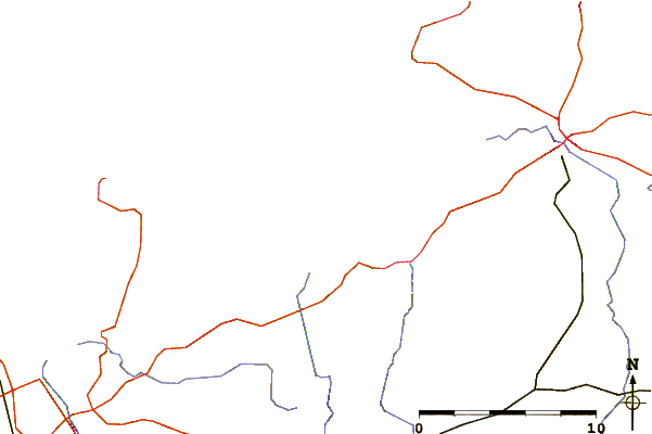 Strade e fiumi intorno Locquirec
