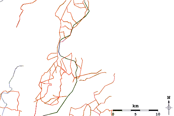 Strade e fiumi intorno Otago Peninsula - Long Beach
