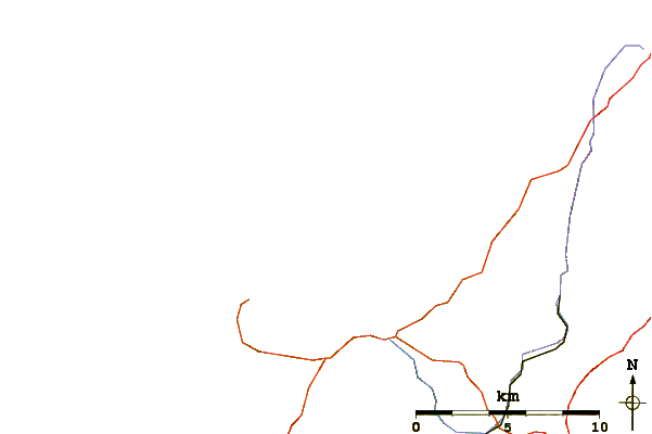 Strade e fiumi intorno Lundy Bay