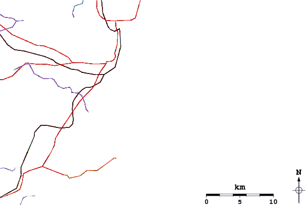 Strade e fiumi intorno Lurline Bay