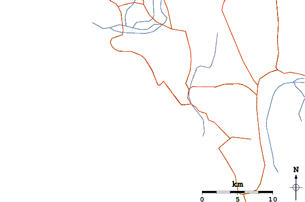 Strade e fiumi intorno Lygia (Preveza)