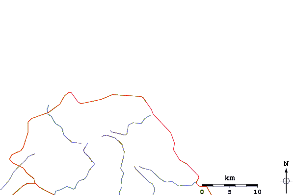 Strade e fiumi intorno Mangea Reefs (The Channel Island)