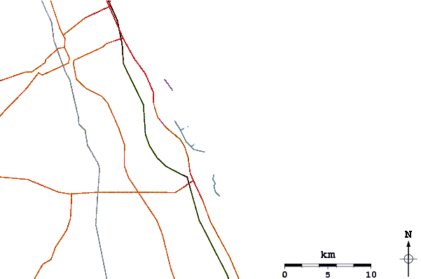 Strade e fiumi intorno New Smyrna Inlet