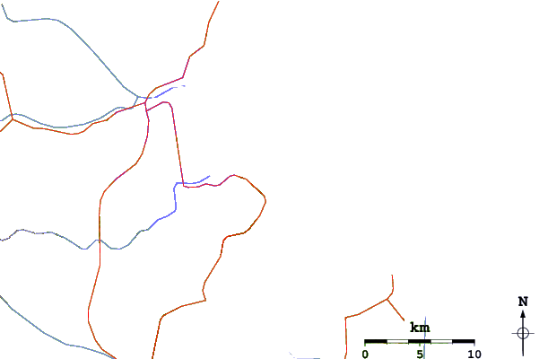 Strade e fiumi intorno Praia de Palmas