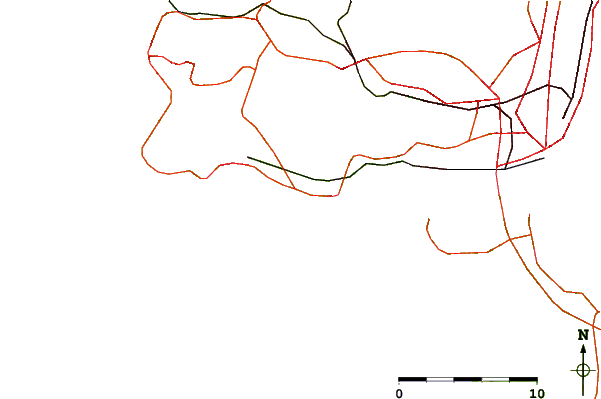 Strade e fiumi intorno Parede