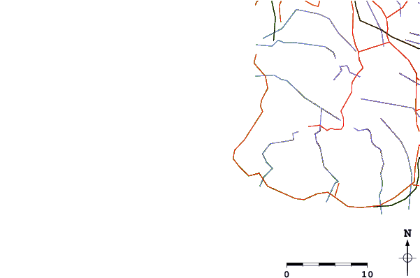 Strade e fiumi intorno Passe de L'Ambulante