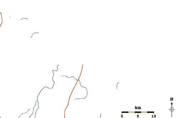 Strade e fiumi intorno Pedra do Meio
