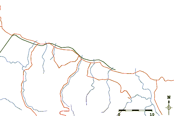 Strade e fiumi intorno Peenie Wally