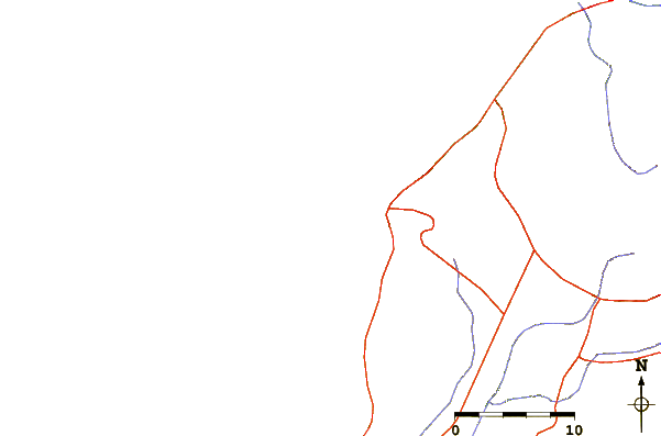 Strade e fiumi intorno Peña Negra