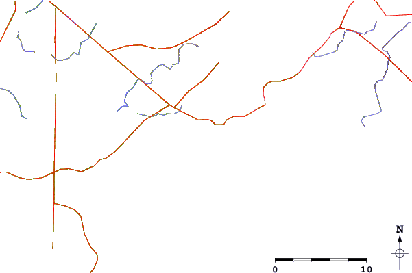 Strade e fiumi intorno Pennington Bay